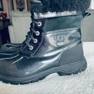 UGG Event Black Waterproof Sparkling Fuzzy Boots